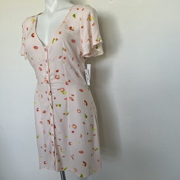 Nordstrom BP Floral Dress pink SMALL short sleeves Bohemian NEW - Picture 6 of 13